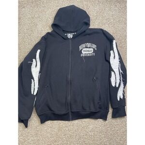 Money Dreams University Mens XXL Black Sweatshirt Graphic Skull Limited  Y2K